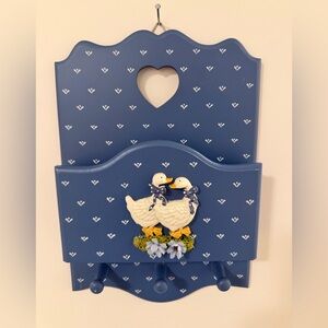 Blue Heart Wall Decor with Ducks